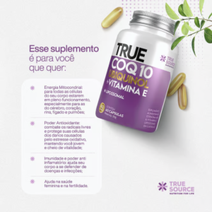Suplemento Coenzima True COQ10 Ubiquinol True Source - Imagem 4