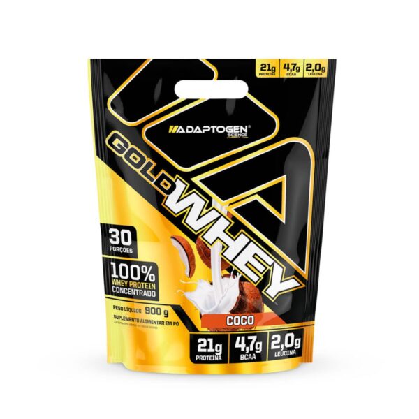 Gold Whey Adaptogen Concentrado 100% Refil 900g