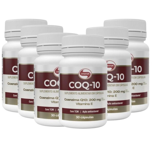 Kit 6 Coenzima Q10 Vitafor 200mg 30 caps