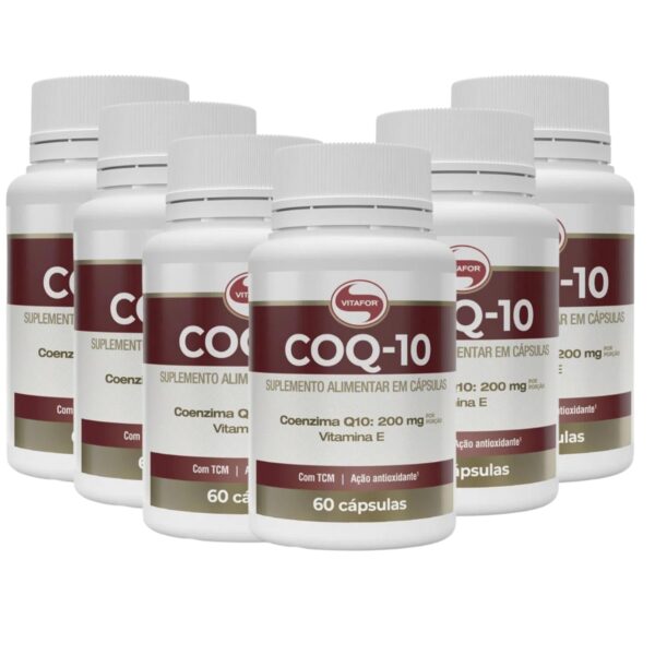 Kit 6 Coenzima Q10 Vitafor 200mg 60 caps