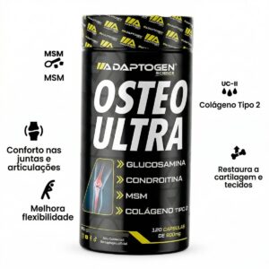 Osteo Ultra Colageno Tipo 2 MSM Condroitina e Glucosamina pote 120 cápsulas - Imagem 2