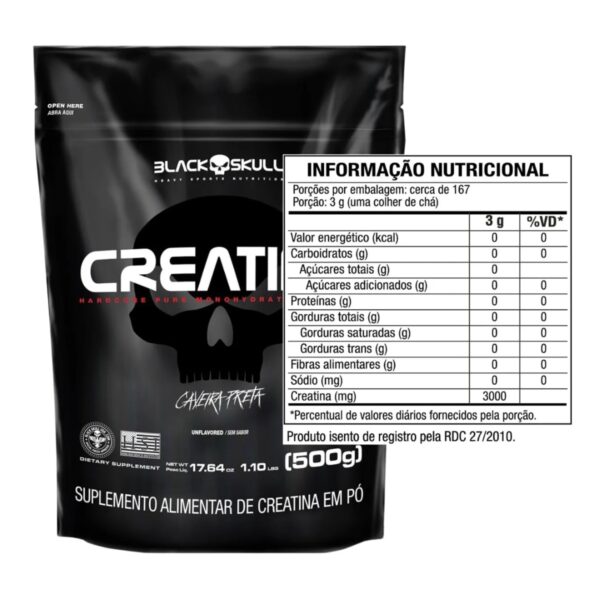 Creatine Creatina Black Skull Refil 500g - Imagem 3